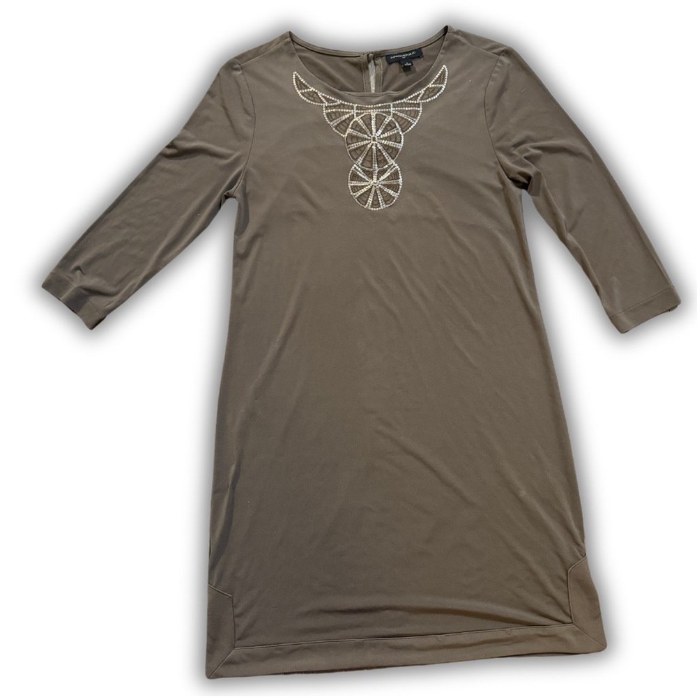 Banana Republic | Sleeve Gray Crew Neck Dress | Size:S